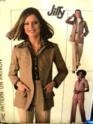 7653 76 JIFFY BUTTON YOKE COLLAR SS-LS TOP,PANTS PATTERN 12,18